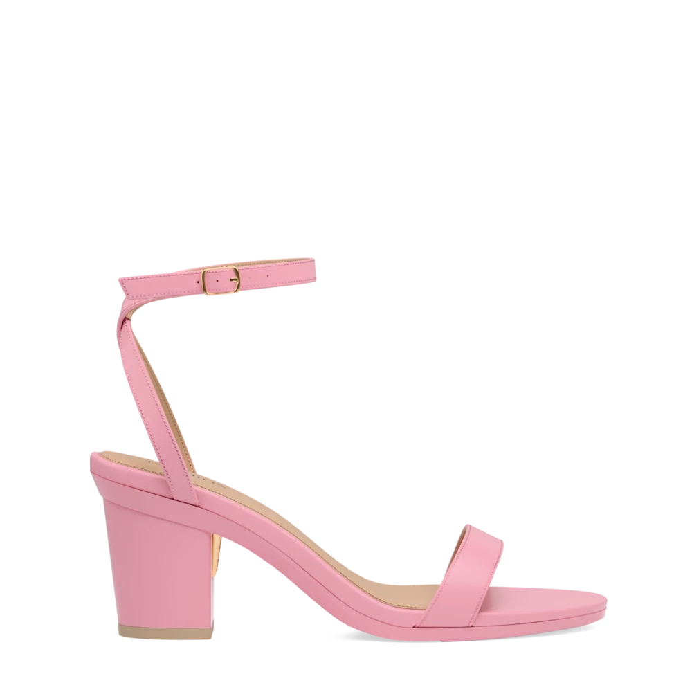 The Brenna - Pink Leather 3 Block