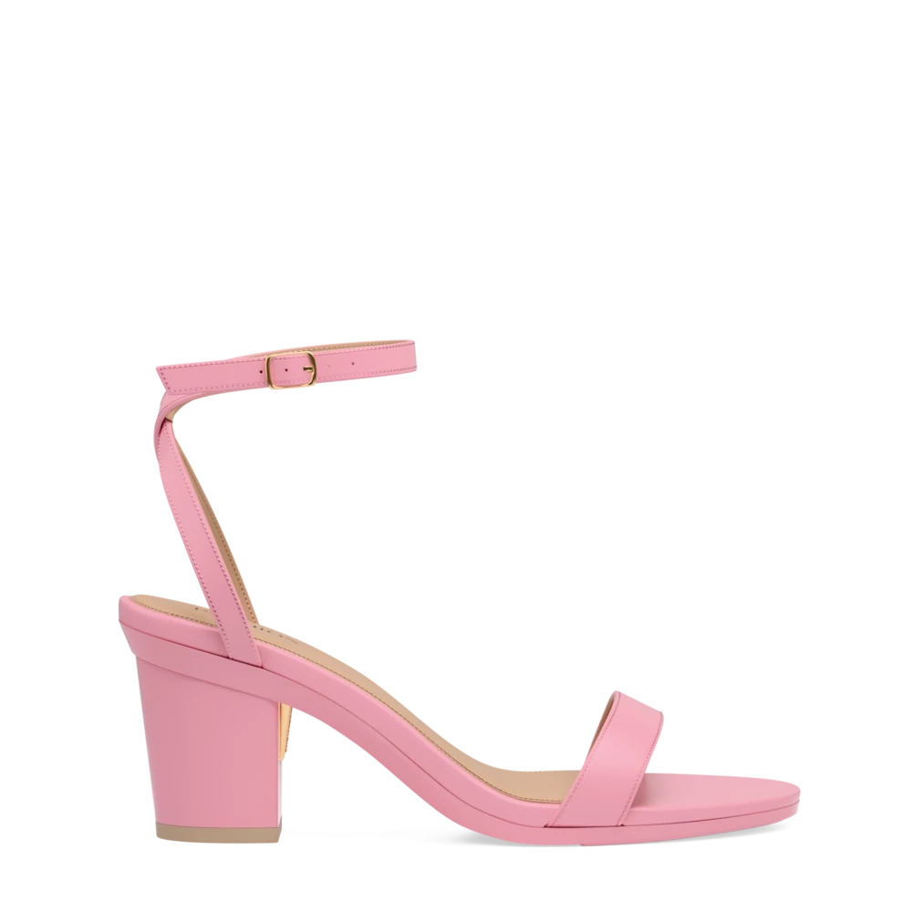 The Brenna - Pink Leather 3 Block