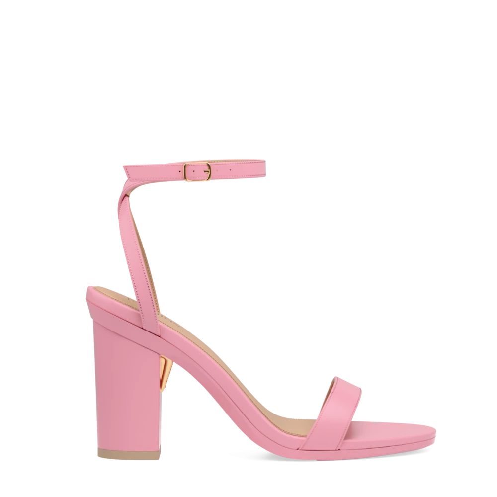 The Brenna - Pink Leather 4 Block