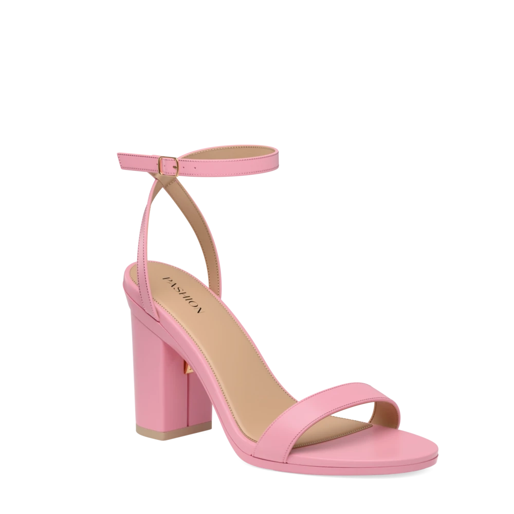 The Brenna - Pink Leather 4 Block