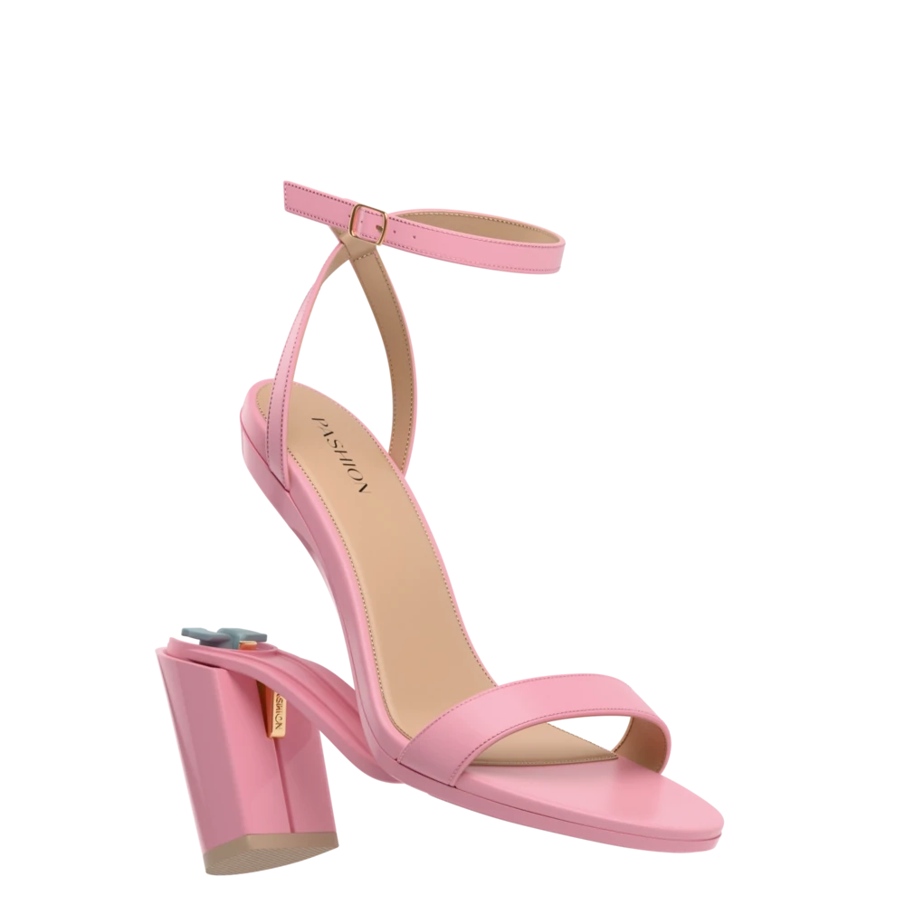 The Brenna - Pink Leather 4 Block
