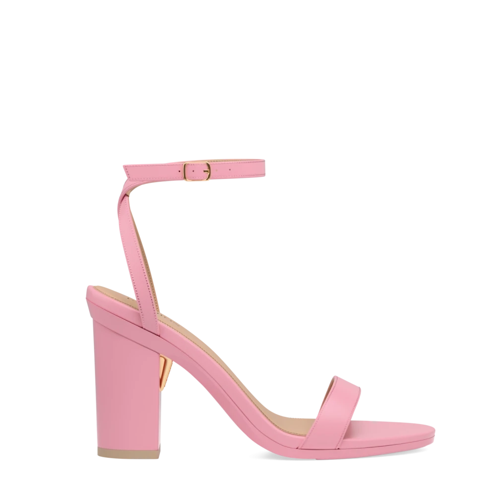 The Brenna - Pink Leather 4 Block
