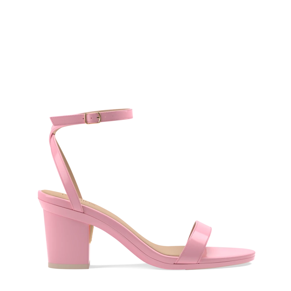 The Brenna - Pink Patent 3 Block - FINAL SALE