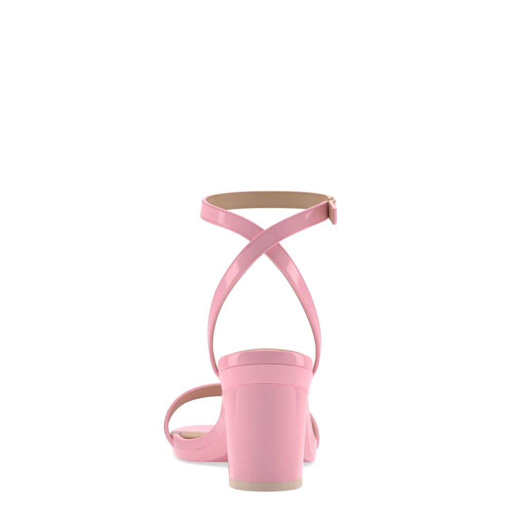 The Brenna - Pink Patent 3 Block - FINAL SALE