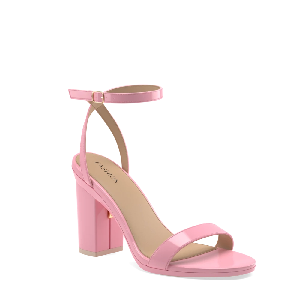 The Brenna - Pink Patent 4 Block - FINAL SALE