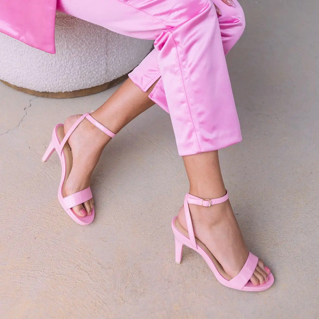 The Brenna - Pink Patent 4 Block - FINAL SALE