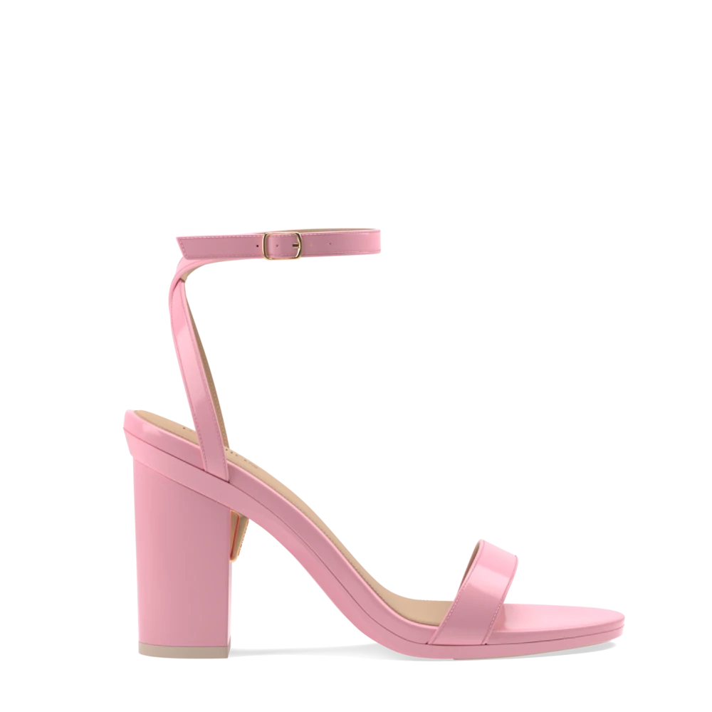 The Brenna - Pink Patent 4 Block - FINAL SALE