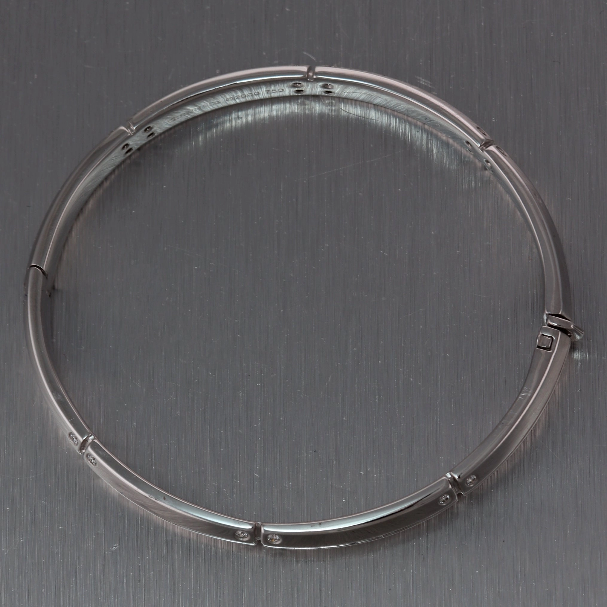 Tiffany & Co. 18k White Gold 0.25ctw Diamond Bangle Bracelet
