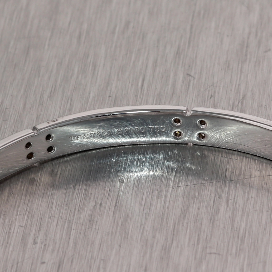 Tiffany & Co. 18k White Gold 0.25ctw Diamond Bangle Bracelet