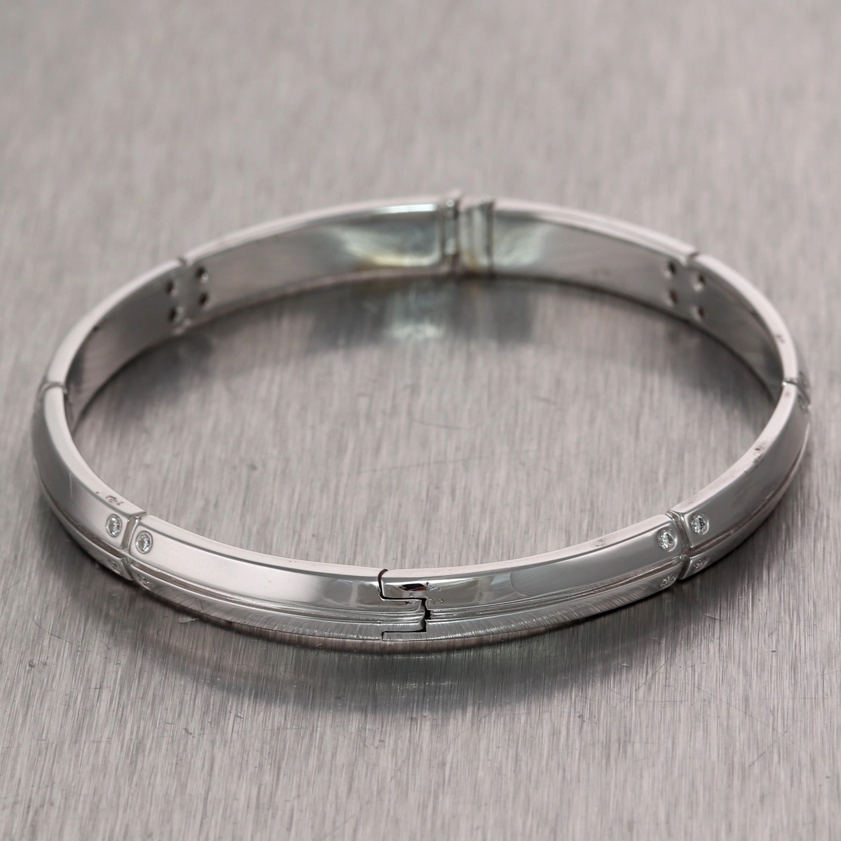 Tiffany & Co. 18k White Gold 0.25ctw Diamond Bangle Bracelet