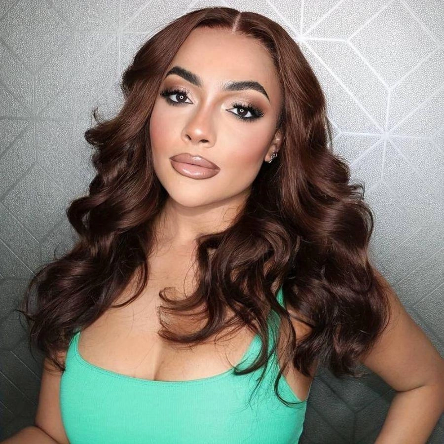 USA Shipping | #4 Dark Brown Color 13X6 HD Lace Front Wigs Body Wave 250% Density
