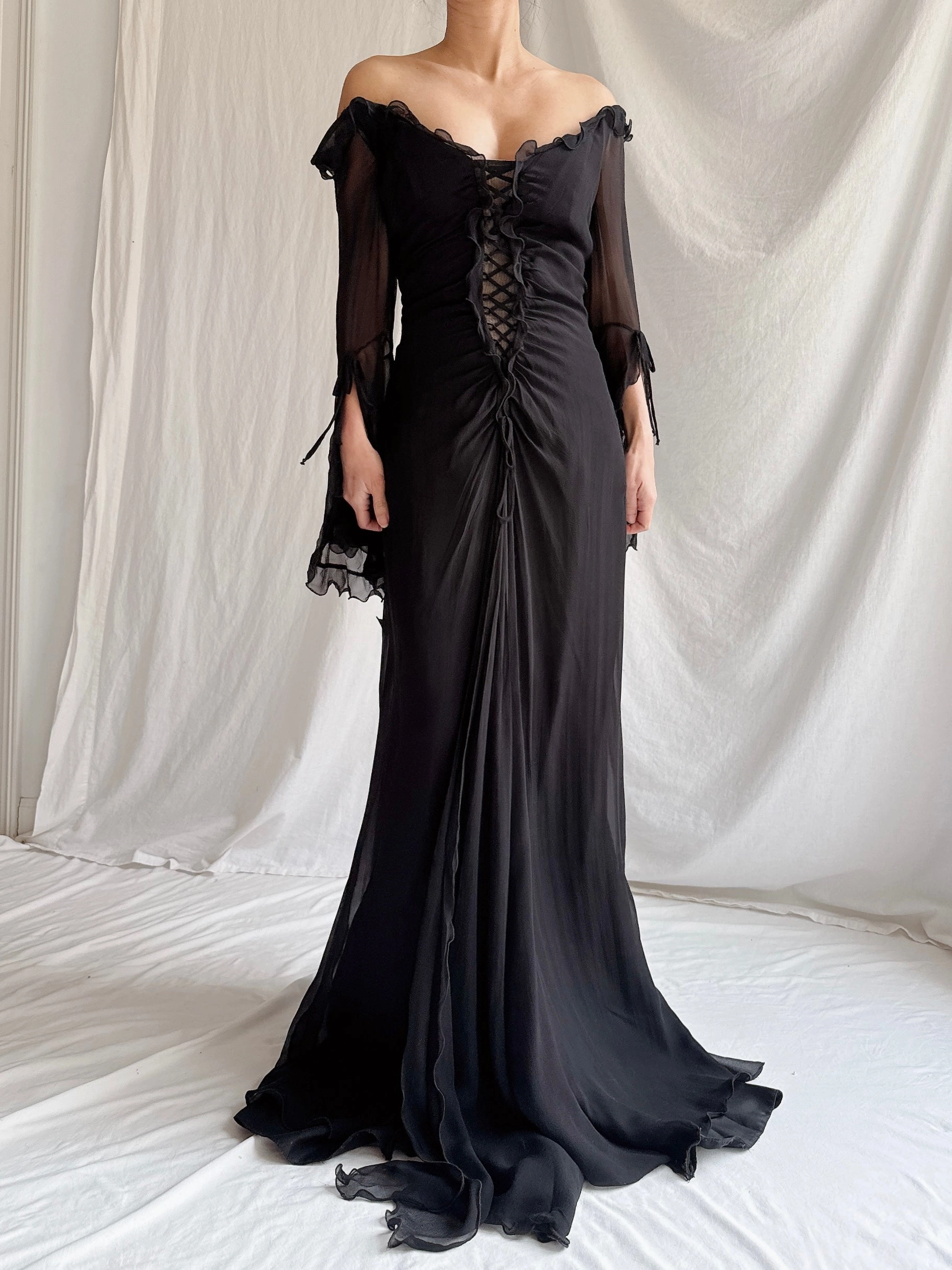 Vintage Bellville Sassoon UK Silk Gown - UK 16/ US10