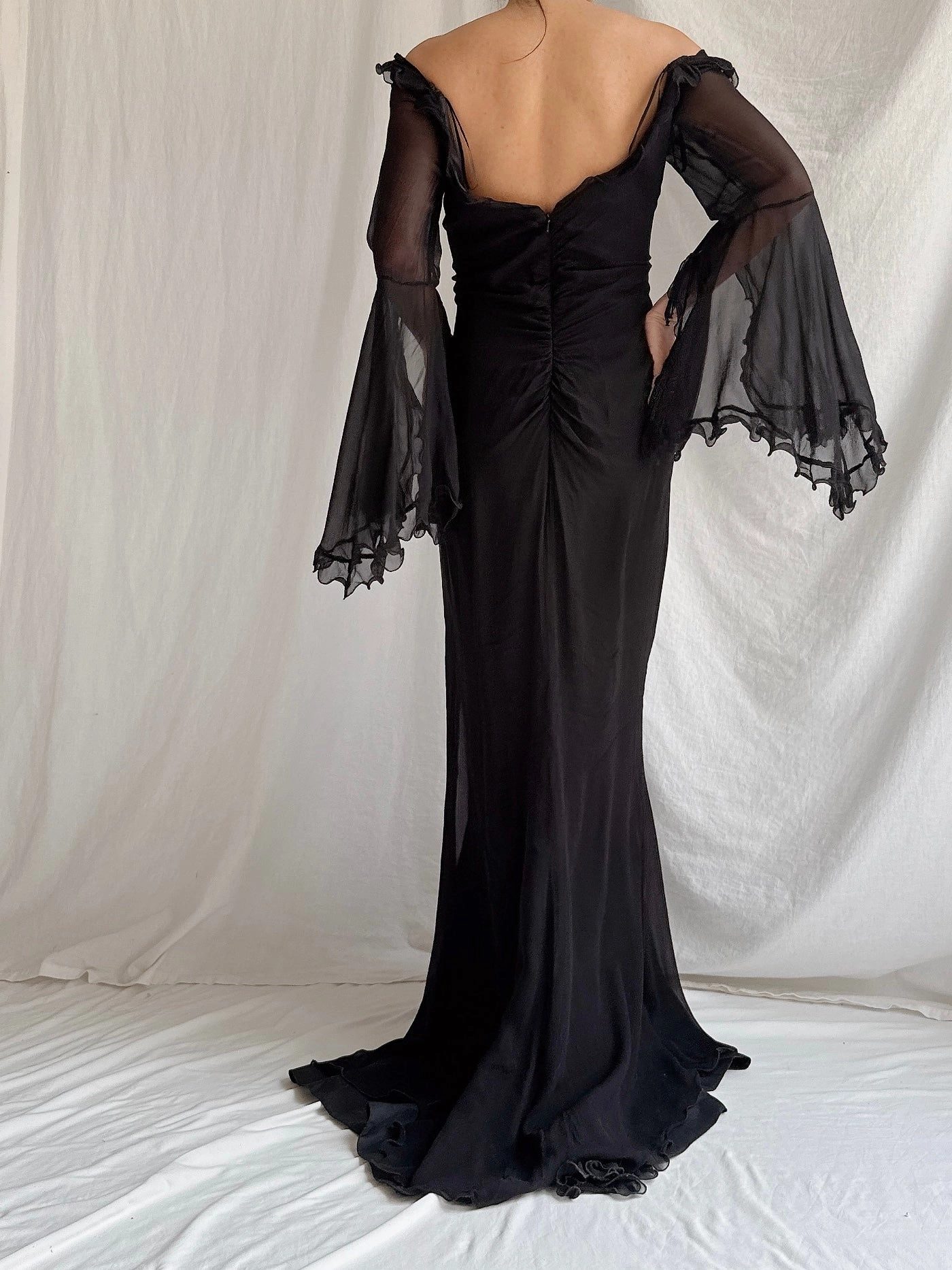Vintage Bellville Sassoon UK Silk Gown - UK 16/ US10