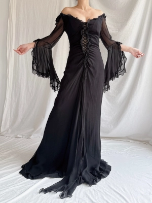 Vintage Bellville Sassoon UK Silk Gown - UK 16/ US10