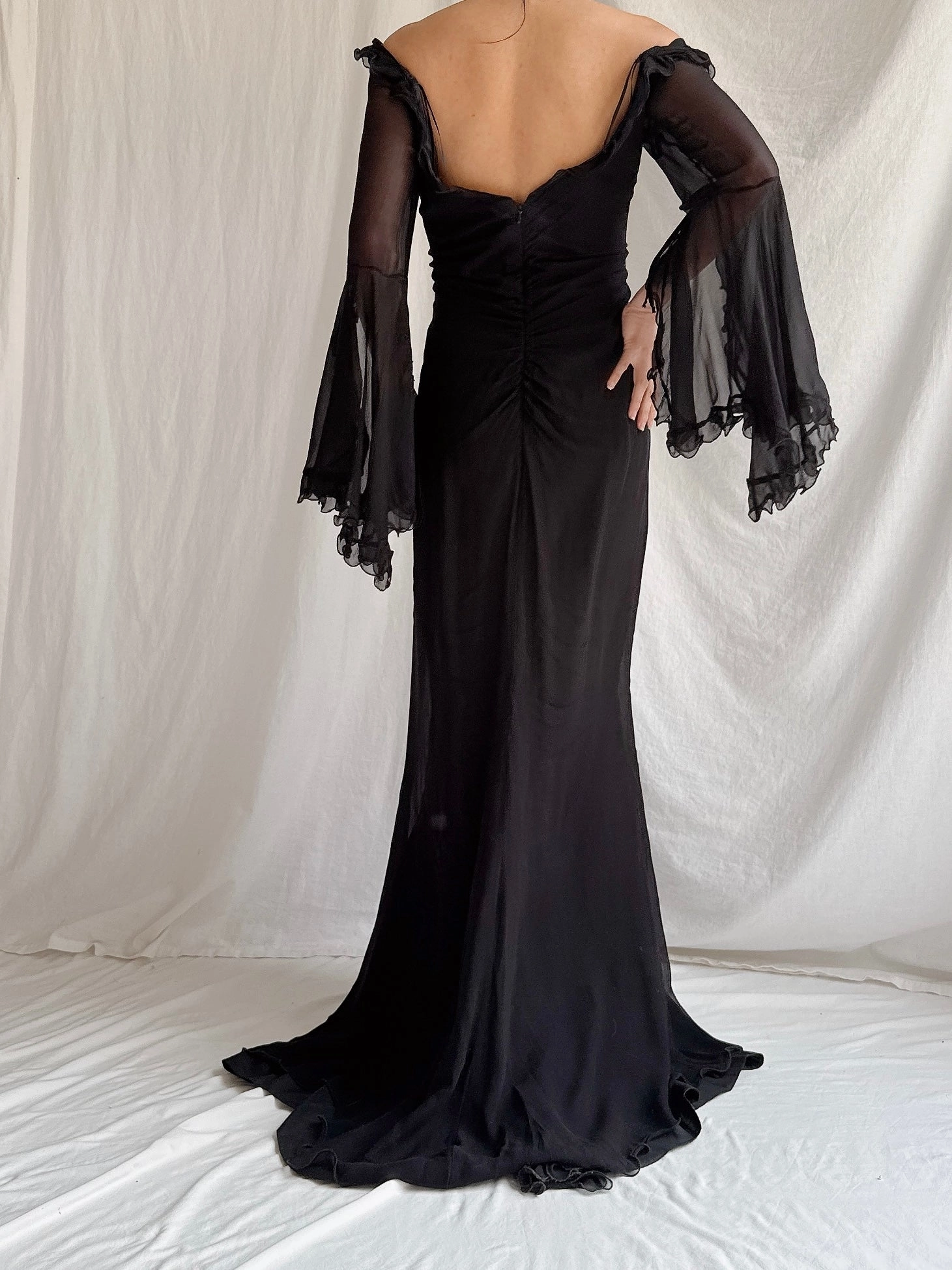 Vintage Bellville Sassoon UK Silk Gown - UK 16/ US10