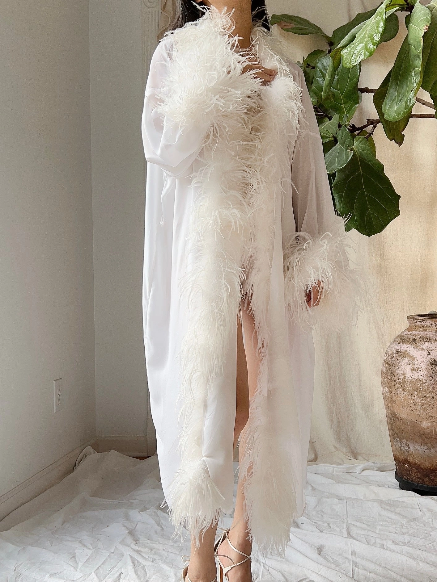 Vintage Chiffon Feather Duster - OSFM