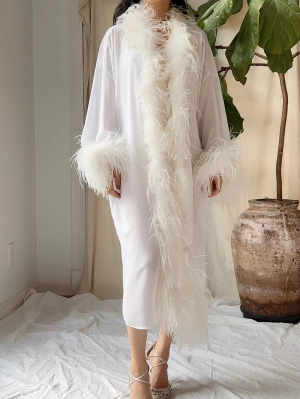 Vintage Chiffon Feather Duster - OSFM