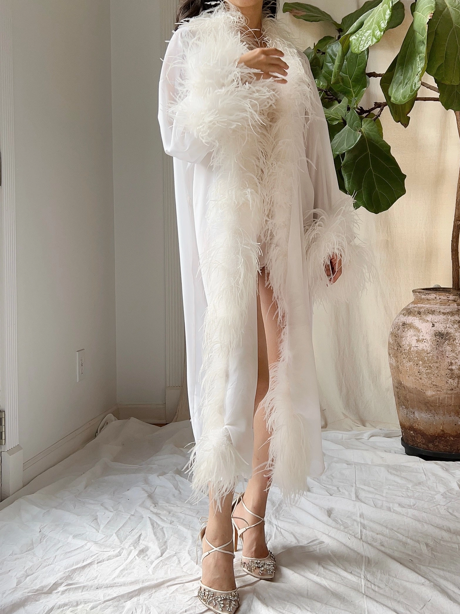 Vintage Chiffon Feather Duster - OSFM