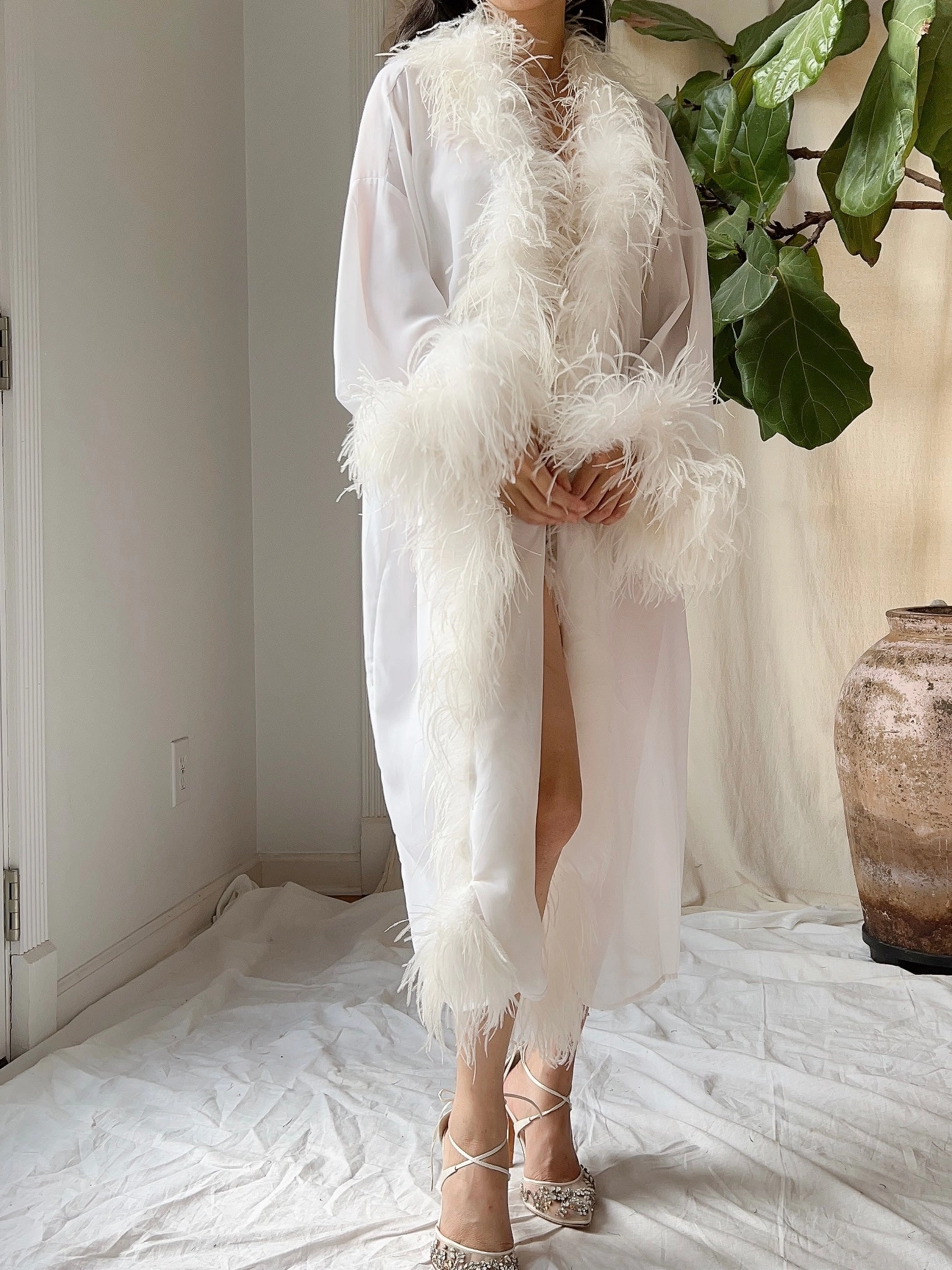 Vintage Chiffon Feather Duster - OSFM