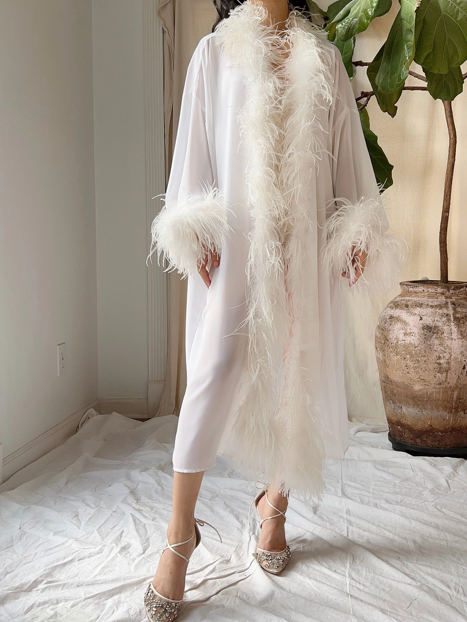 Vintage Chiffon Feather Duster - OSFM