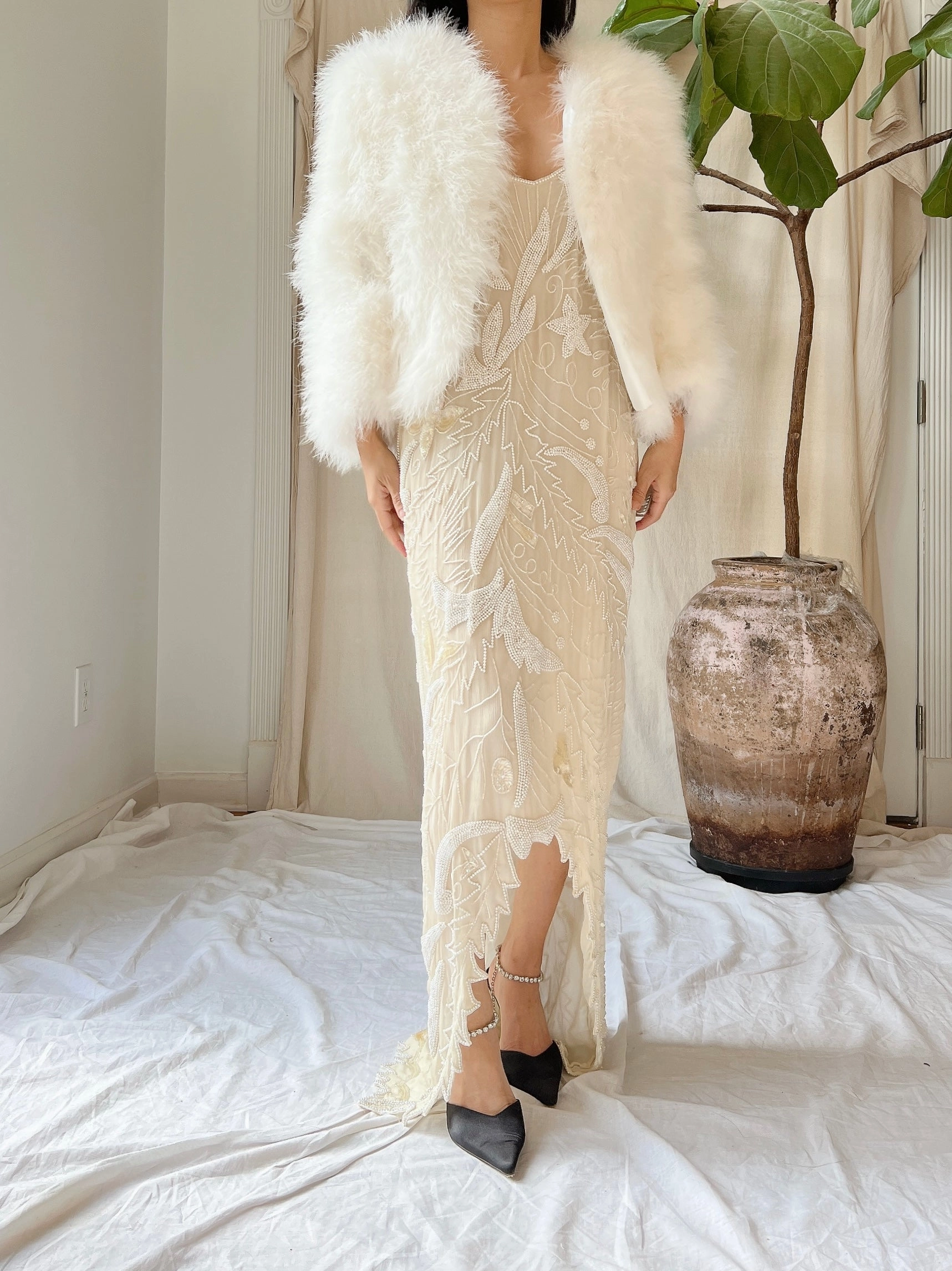 Vintage Feather Jacket - S