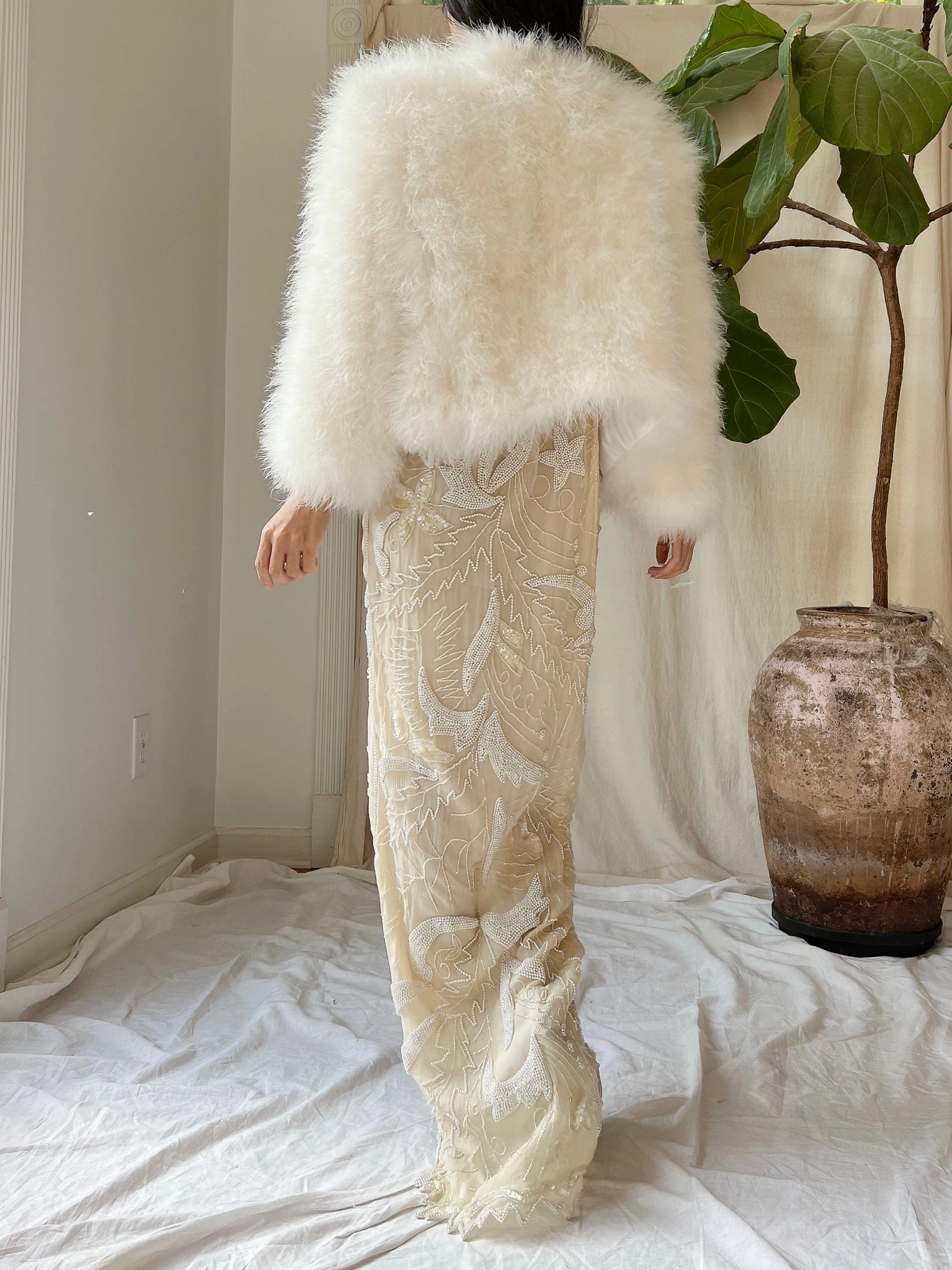Vintage Feather Jacket - S