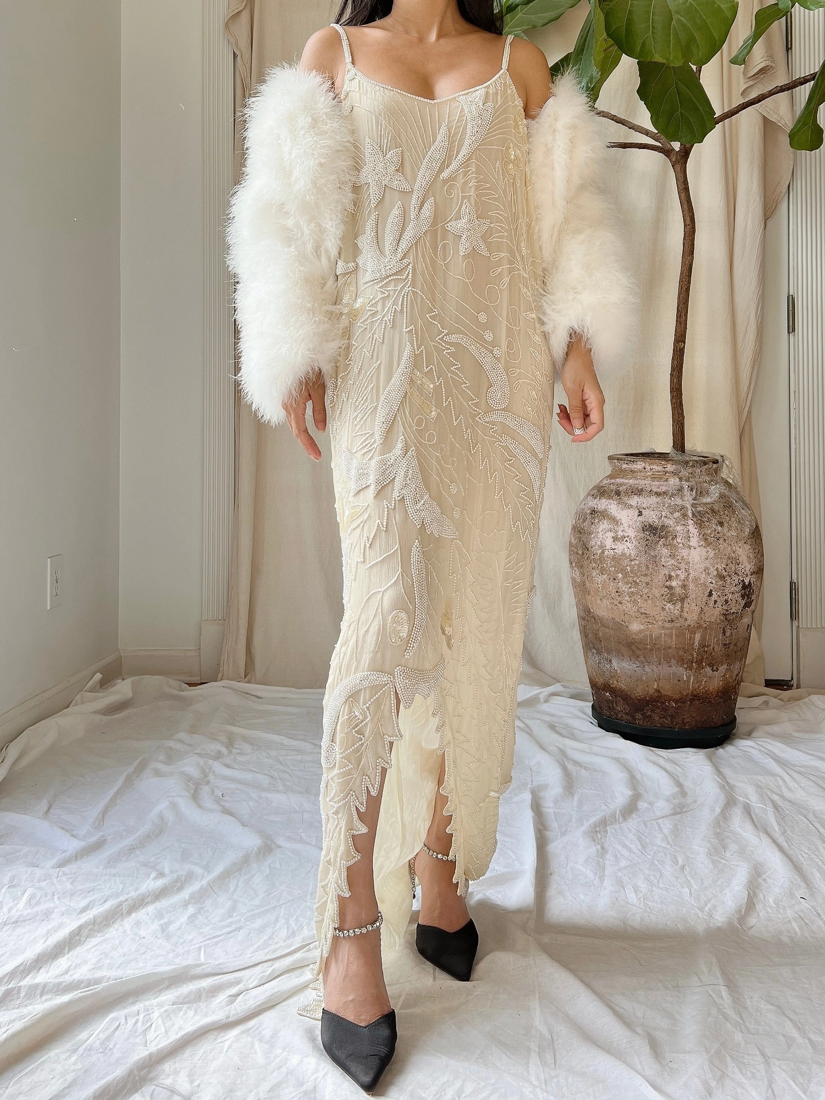 Vintage Feather Jacket - S
