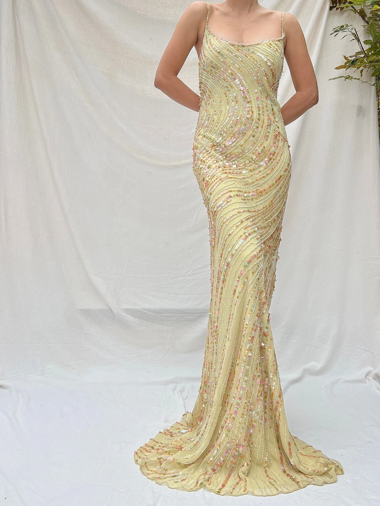 Vintage Jenny Packham Silk Bias Cut Gown - 4-8