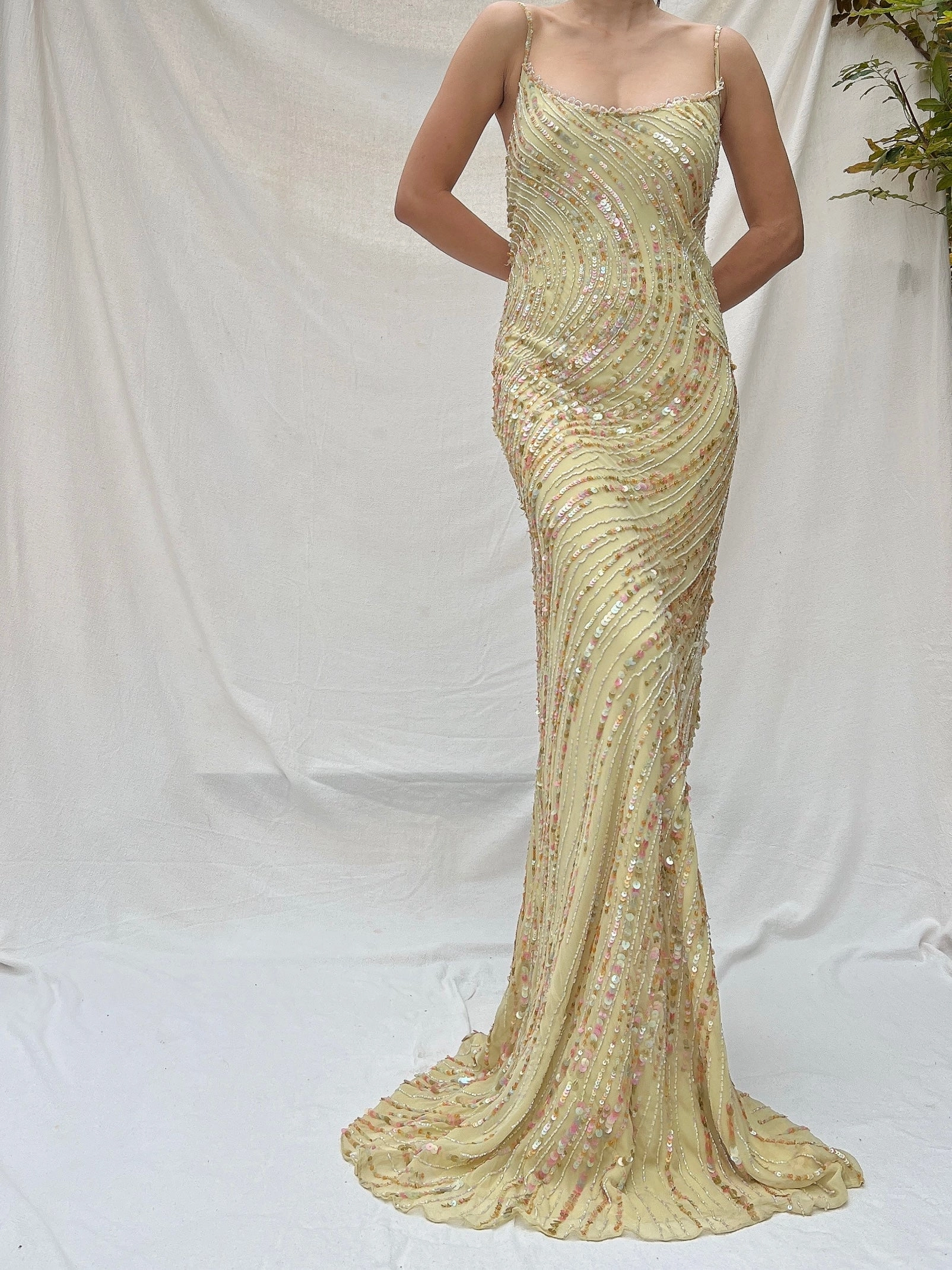 Vintage Jenny Packham Silk Bias Cut Gown - 4-8