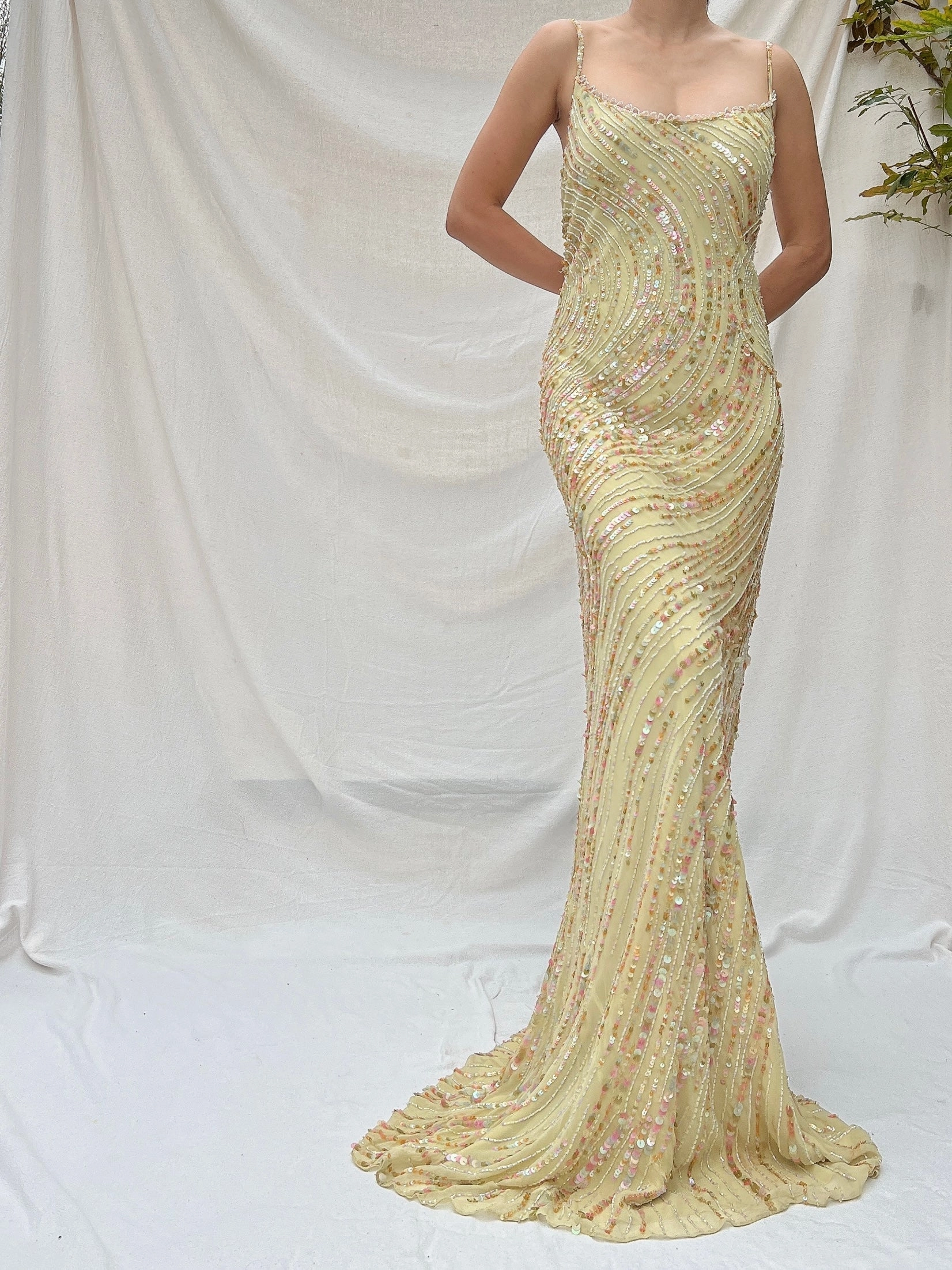 Vintage Jenny Packham Silk Bias Cut Gown - 4-8