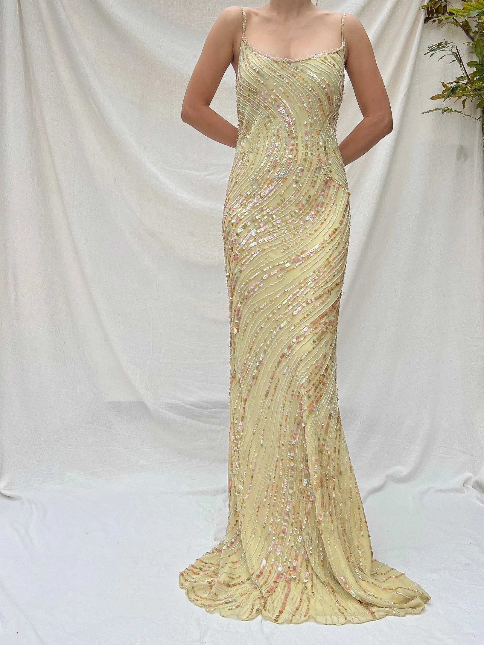 Vintage Jenny Packham Silk Bias Cut Gown - 4-8