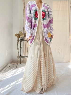 Vintage Linen Chenille Duster - OSFM