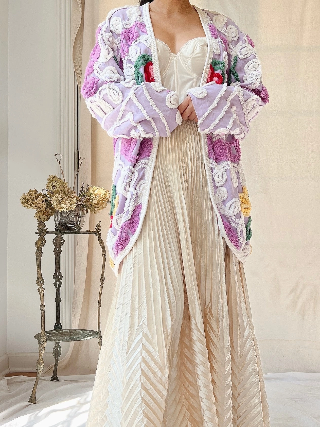 Vintage Linen Chenille Duster - OSFM