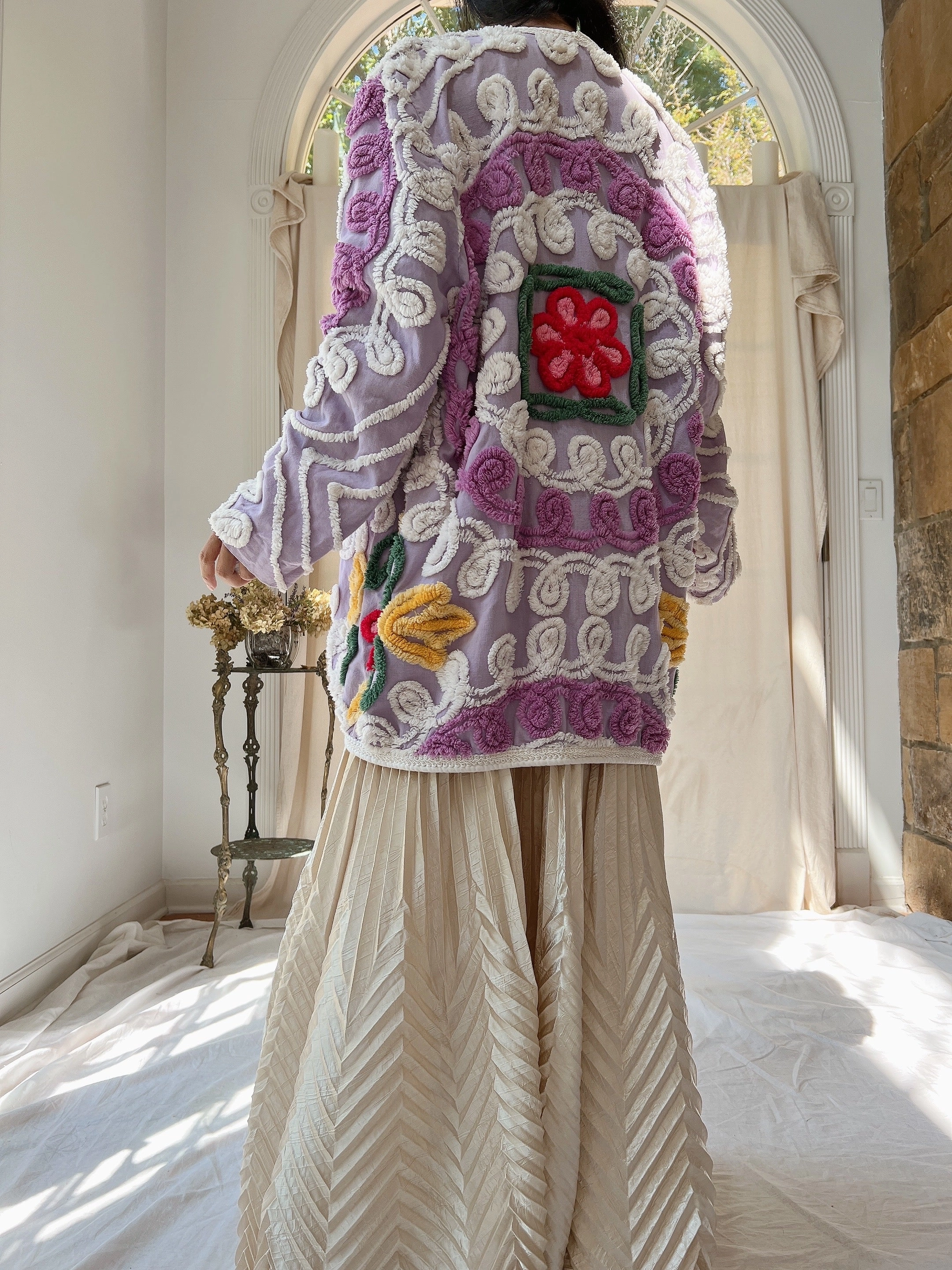 Vintage Linen Chenille Duster - OSFM