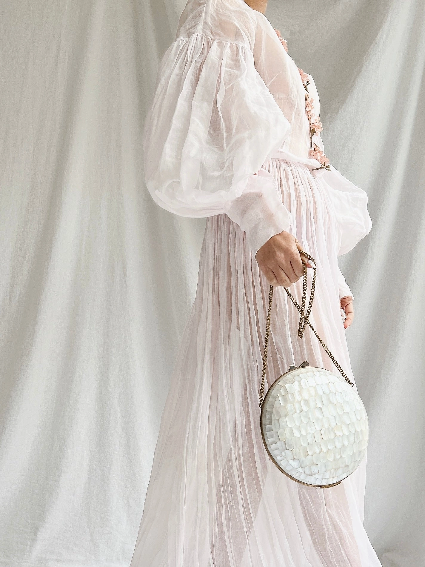 Vintage Mother-of-Pearl Ivory Inlaid Purse