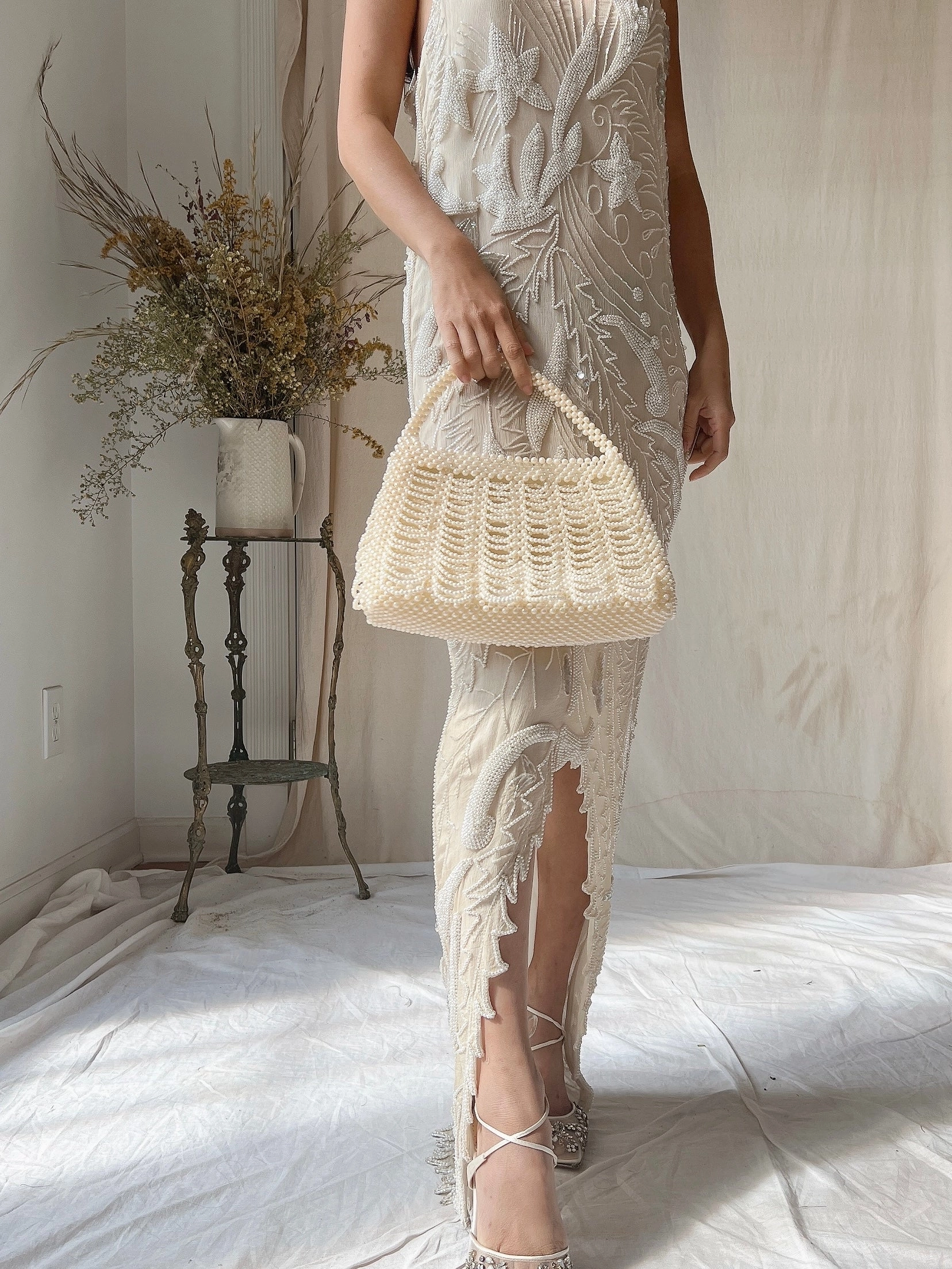 Vintage Pearl String Purse