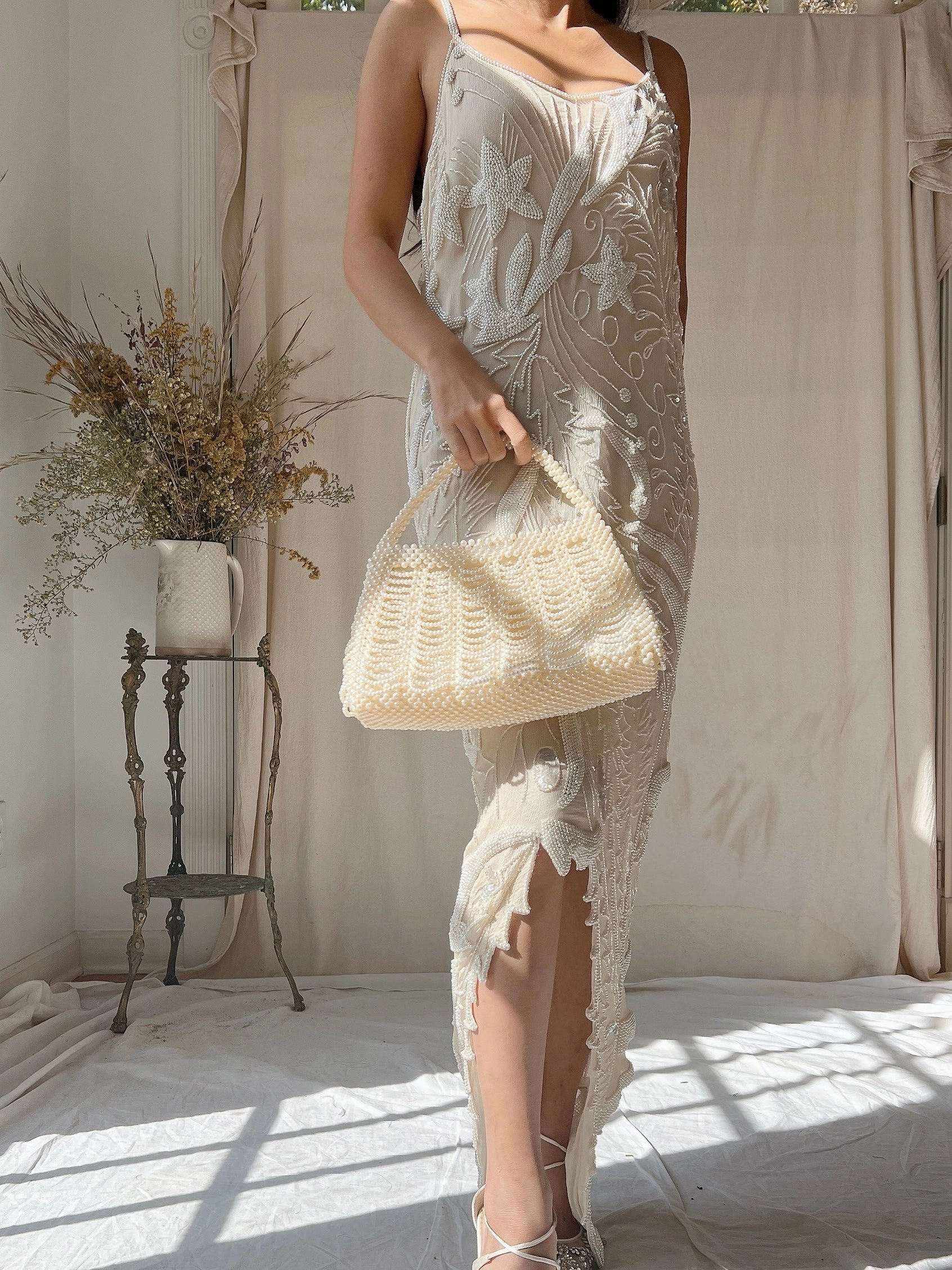 Vintage Pearl String Purse