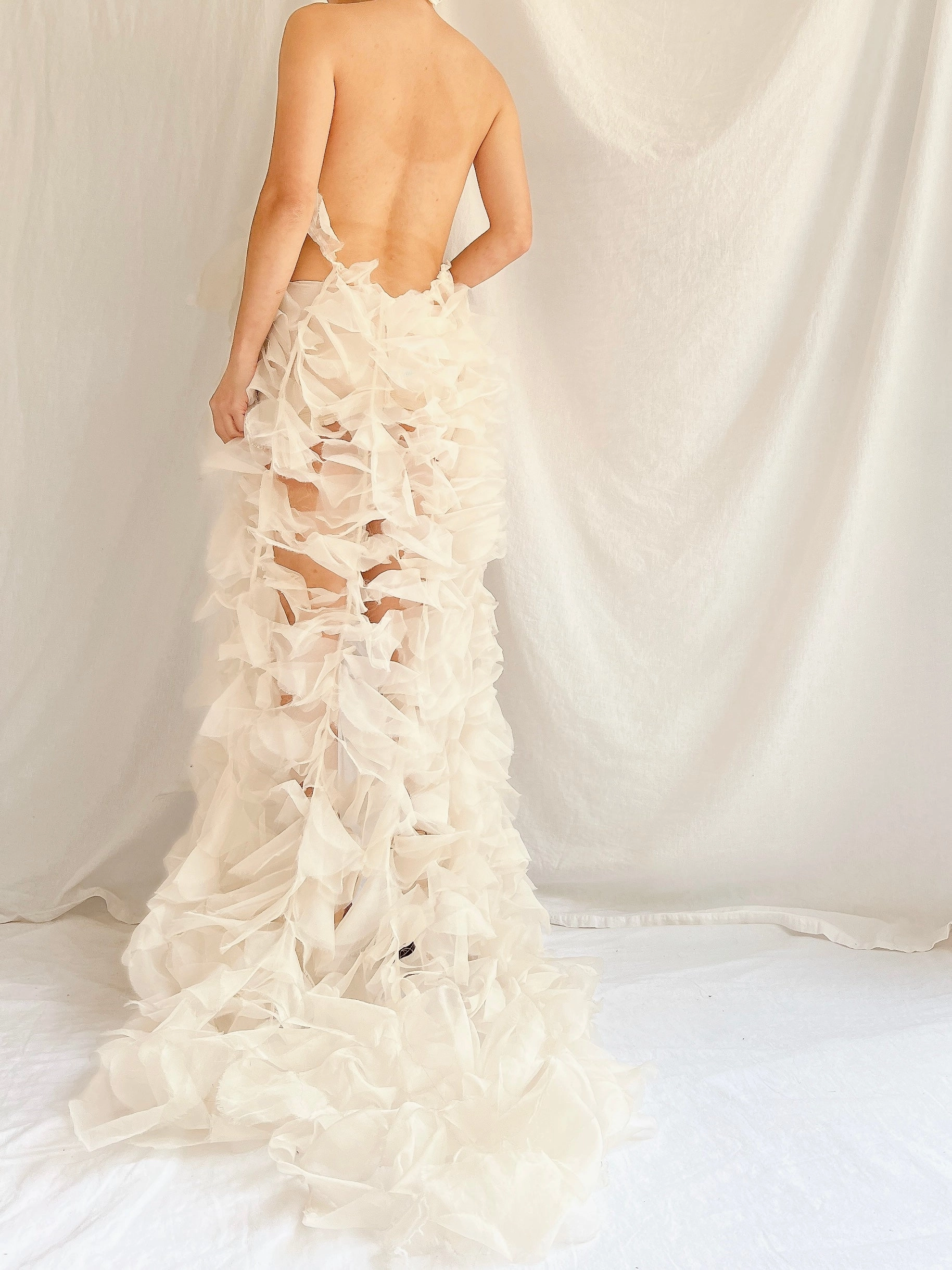 Vintage Silk Organza Gown - S-M
