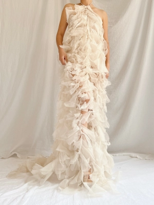 Vintage Silk Organza Gown - S-M