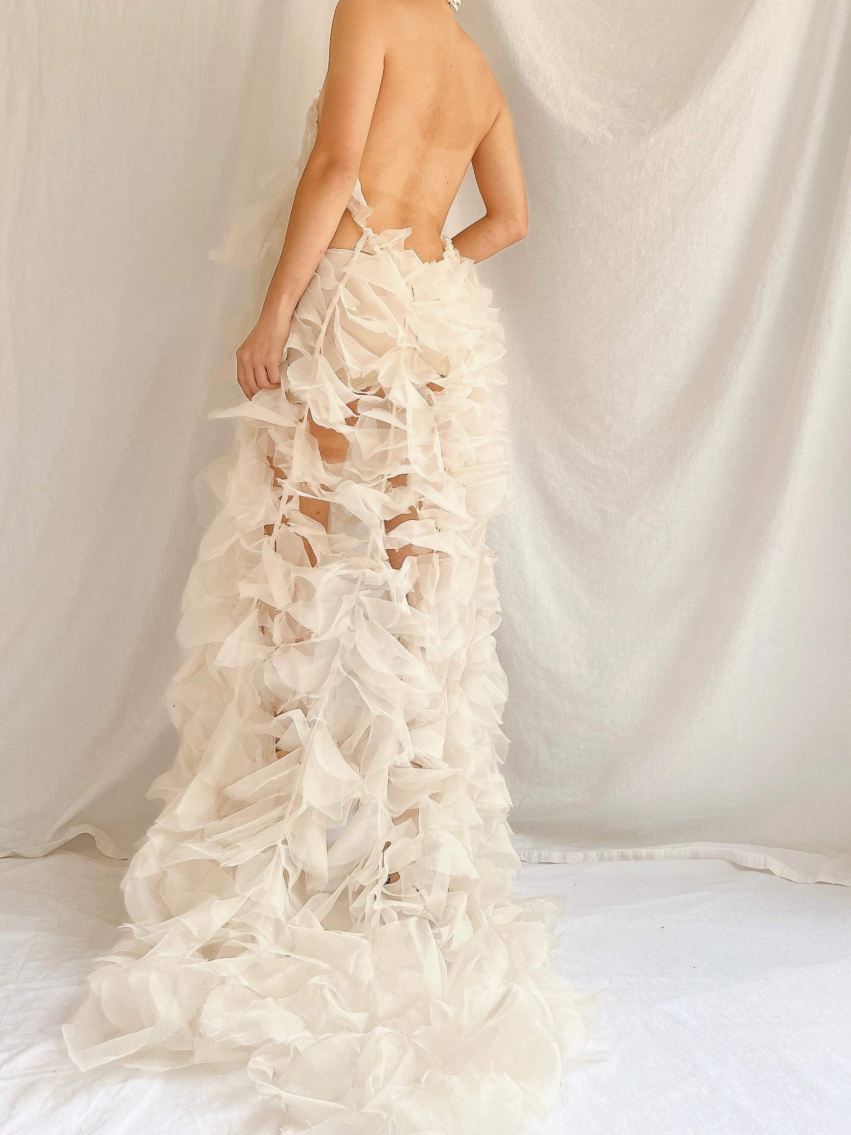 Vintage Silk Organza Gown - S-M