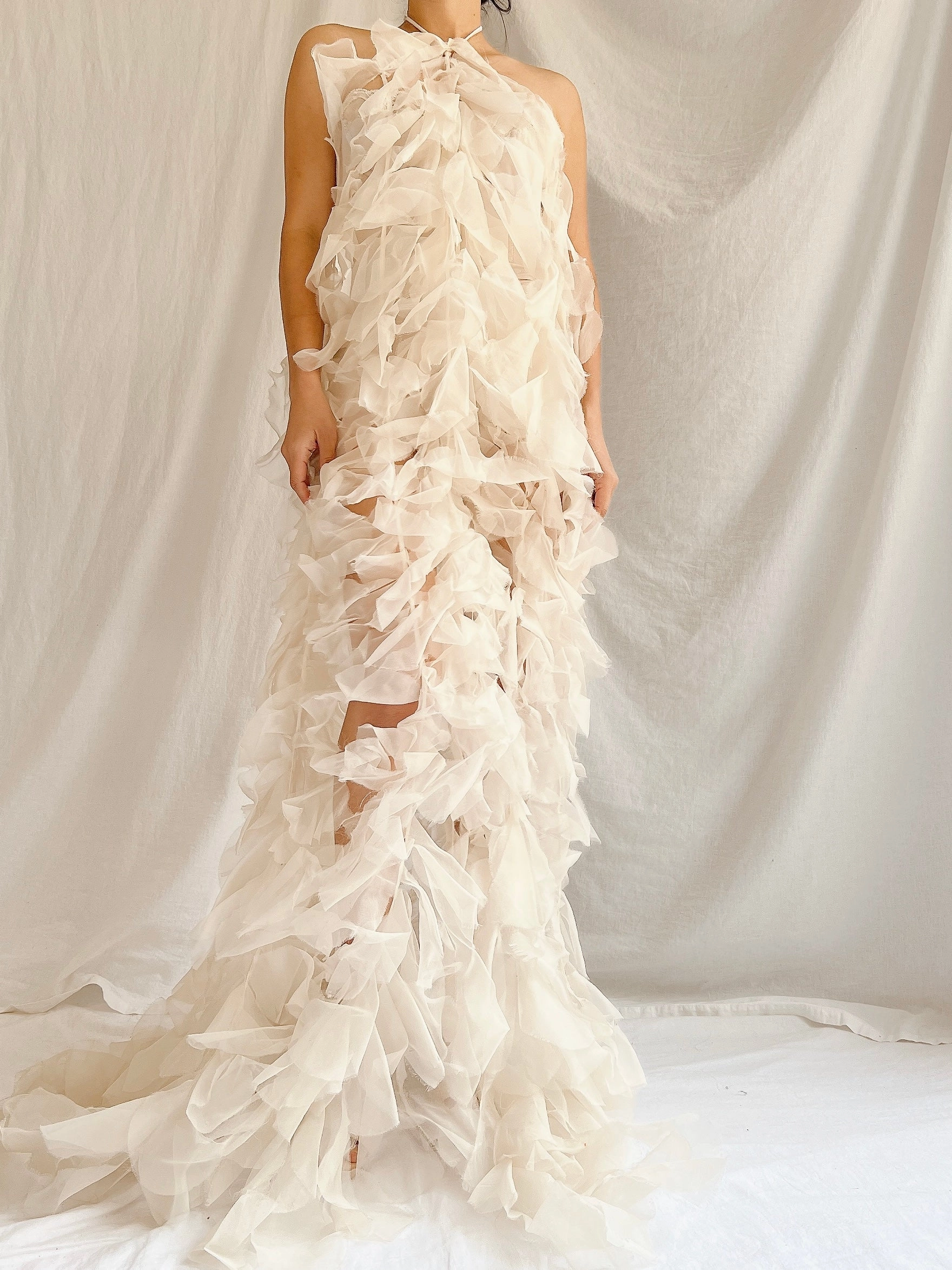 Vintage Silk Organza Gown - S-M