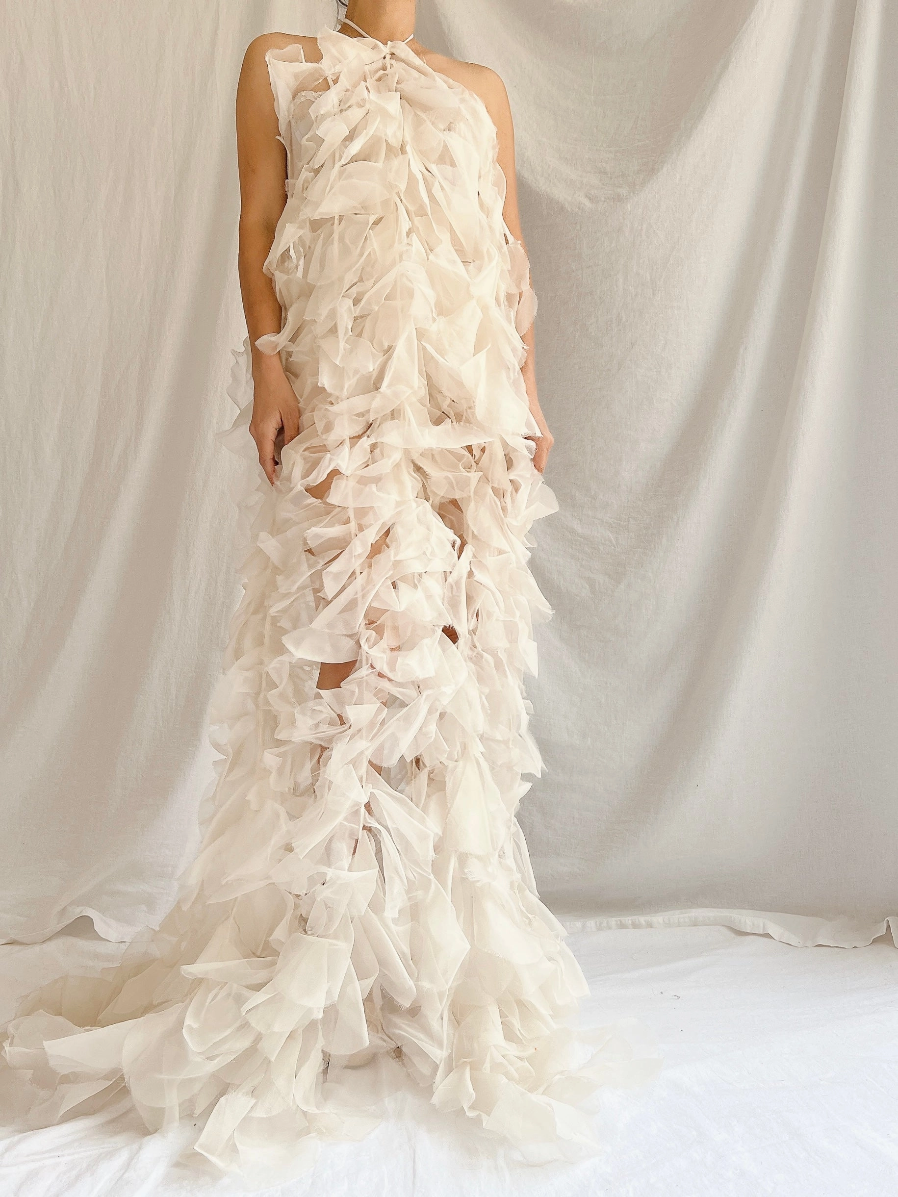 Vintage Silk Organza Gown - S-M