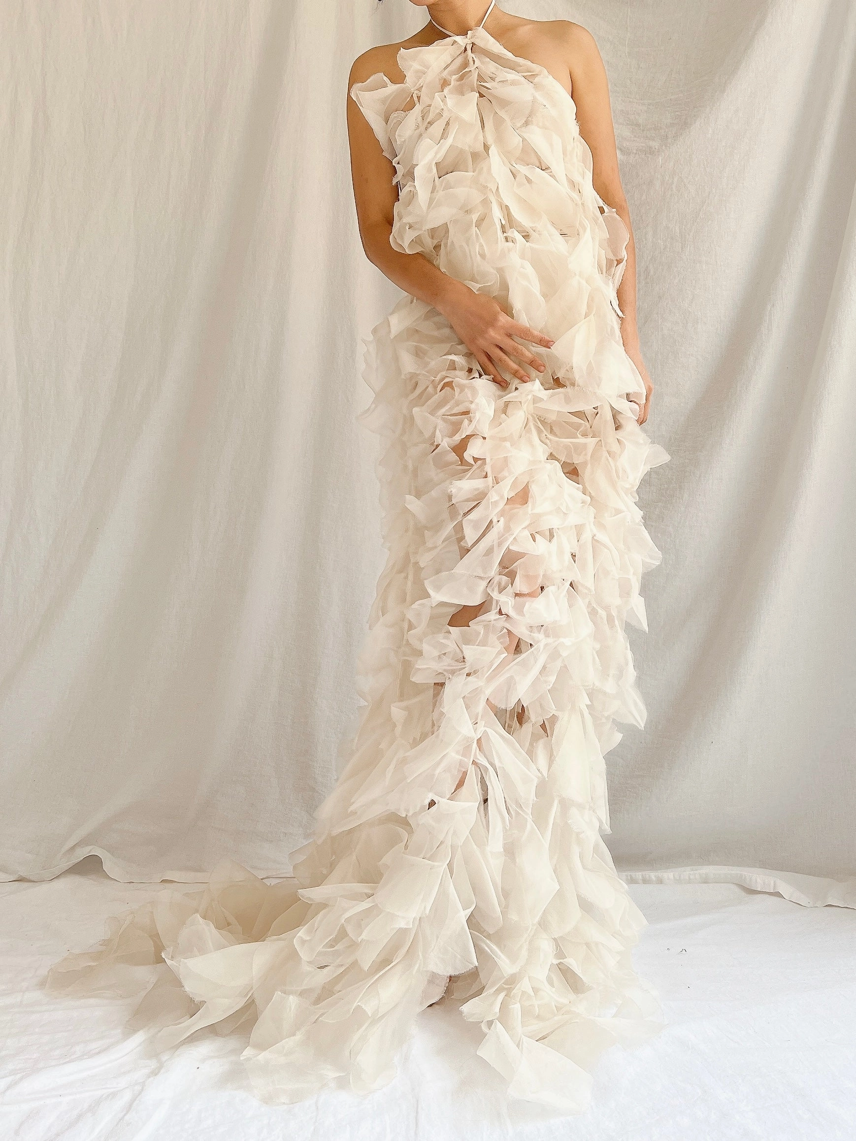 Vintage Silk Organza Gown - S-M