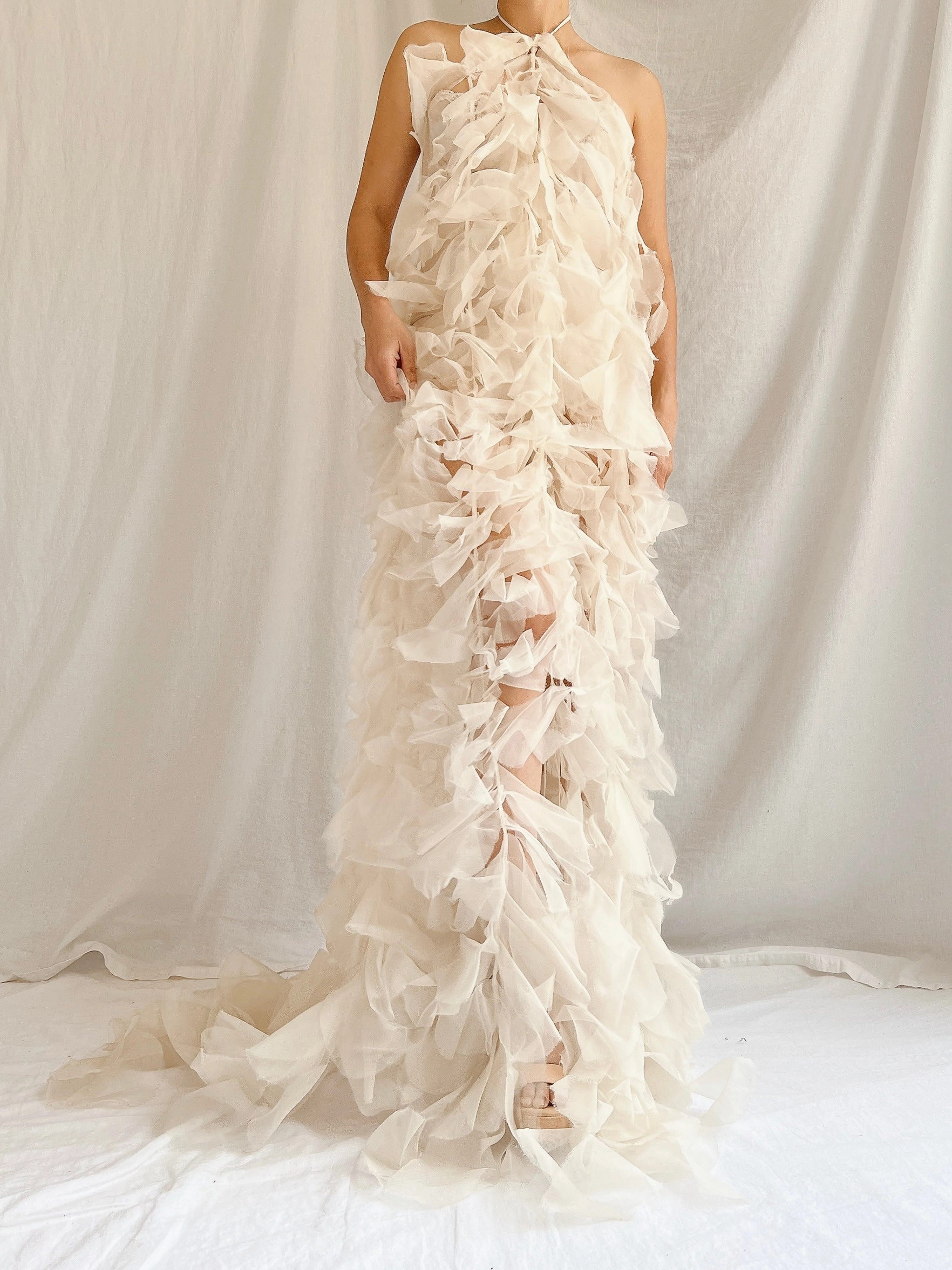 Vintage Silk Organza Gown - S-M