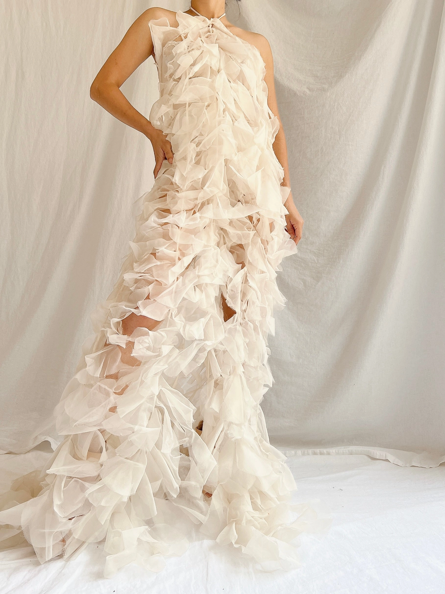 Vintage Silk Organza Gown - S-M