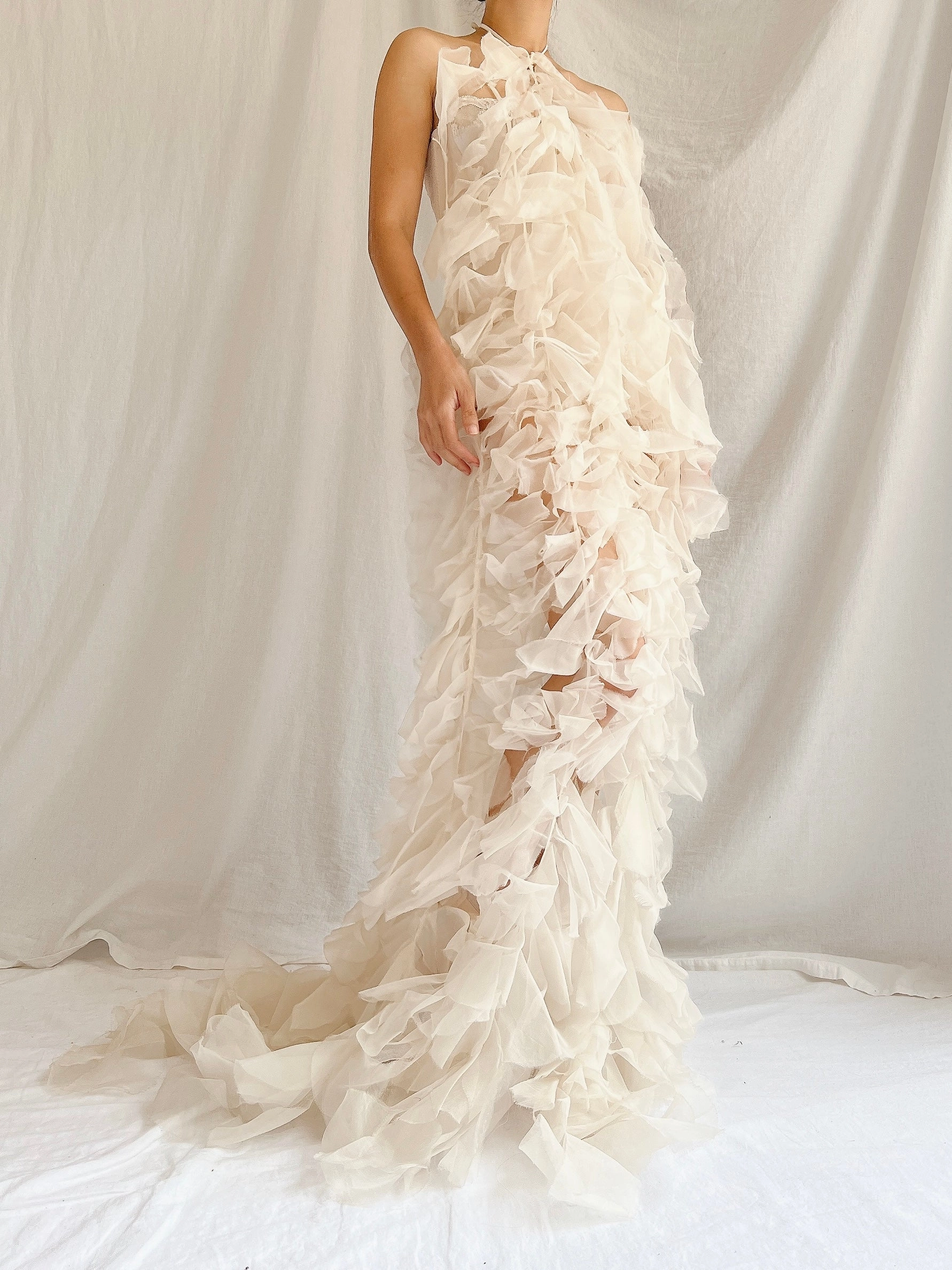 Vintage Silk Organza Gown - S-M