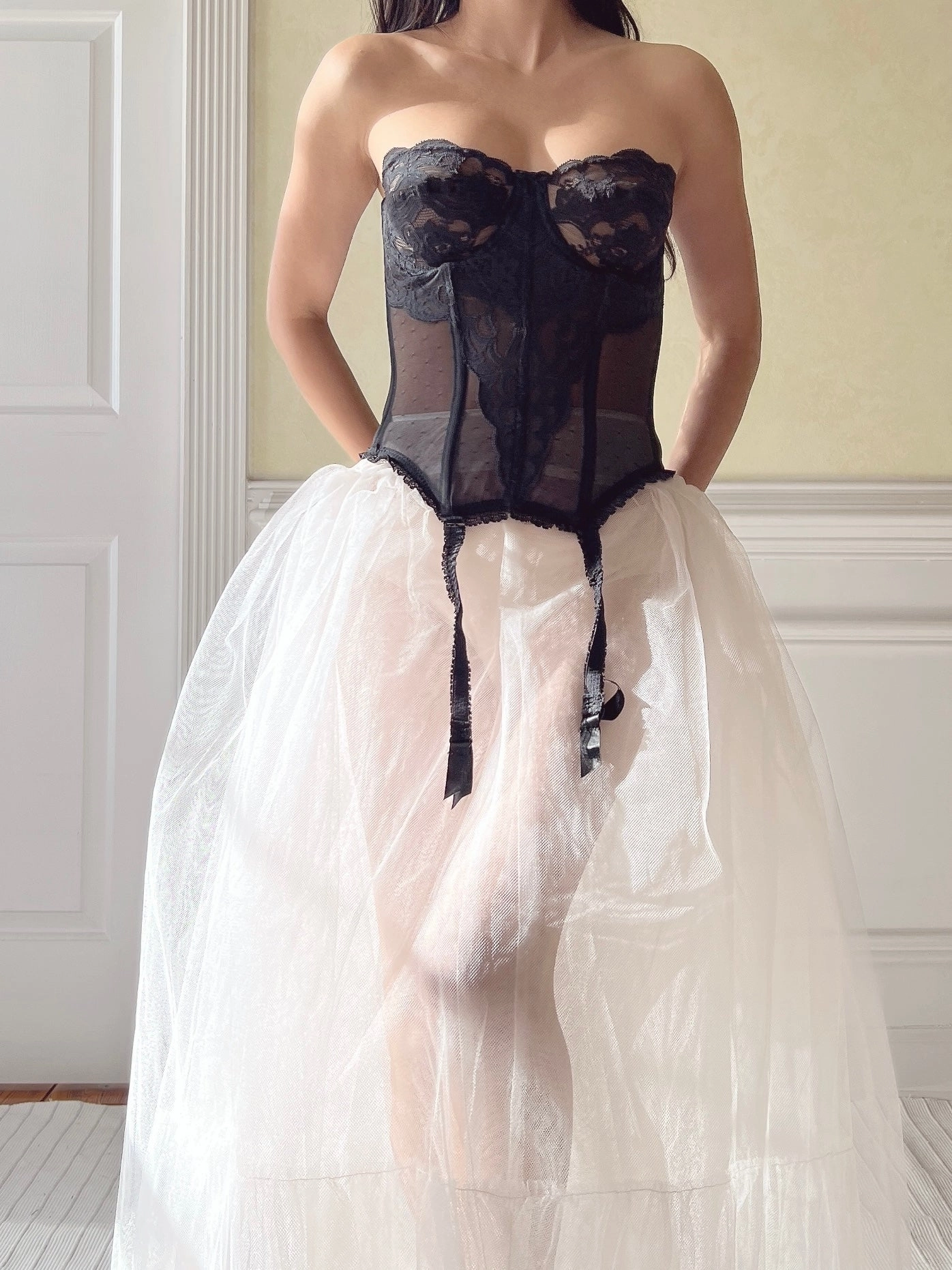 Vintage VS Black Bustier Top - XS/32B