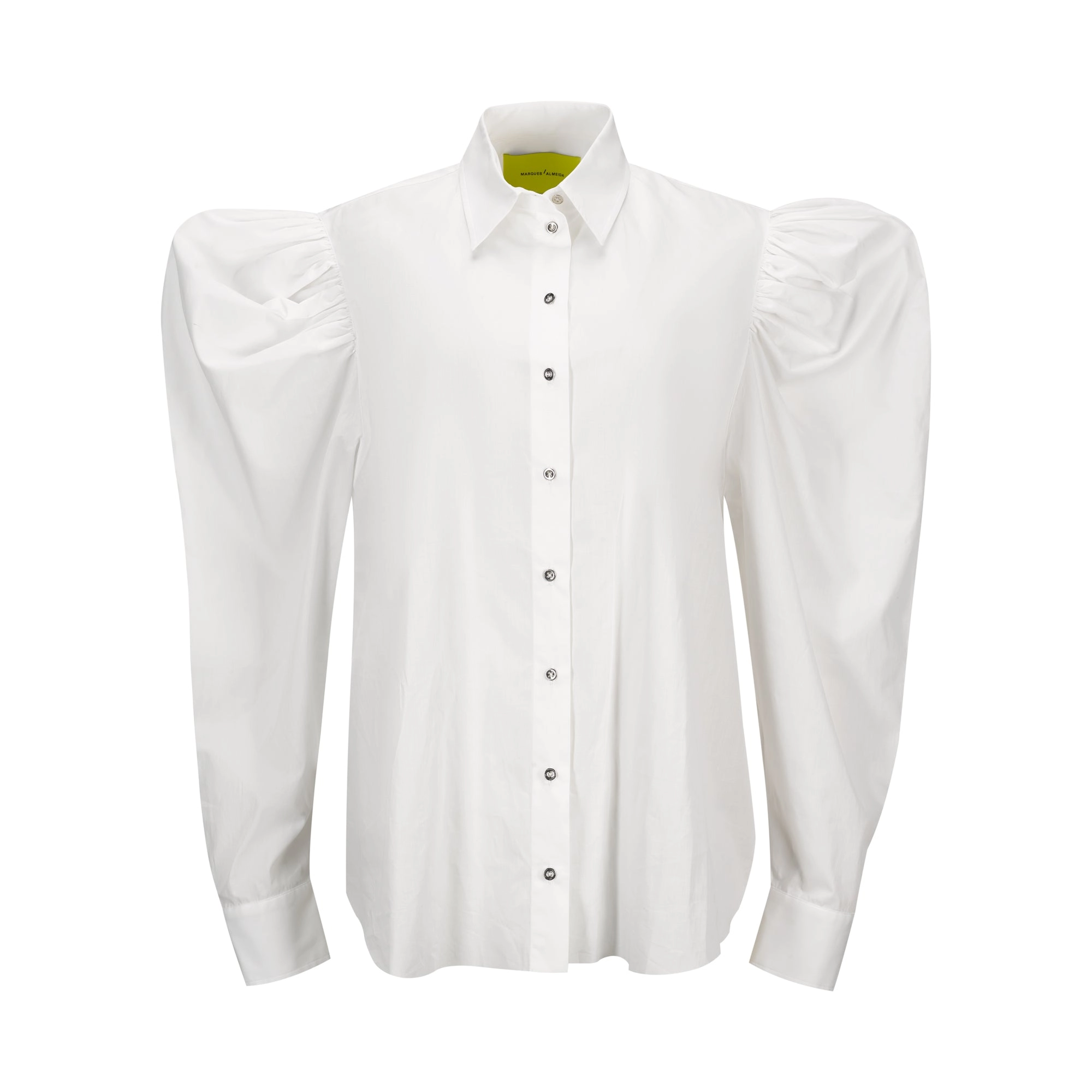 WHITE BALLOON SLEEVE SHIRT