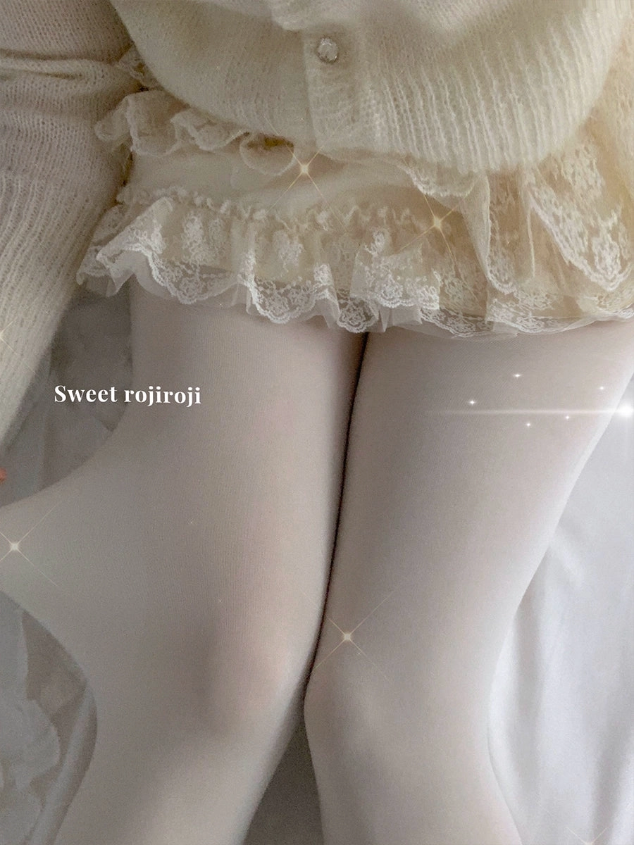 White Thickened Stockings