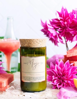 Wine Bottle Candle - Watermelon Lemonade